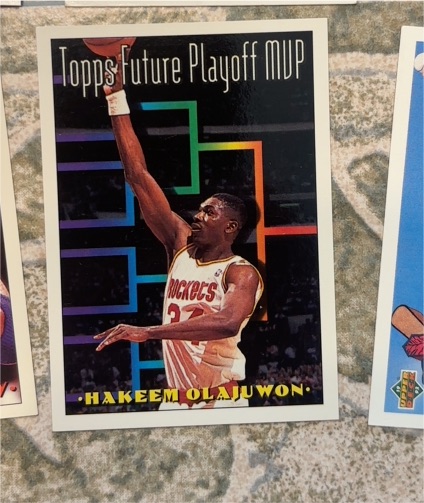 1993-94 Topps #205 Future Playoff MVP Hakeem Olajuwon — front