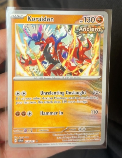 2023 Pokémon SV08 Surging Sparks #116 Koraidon — front