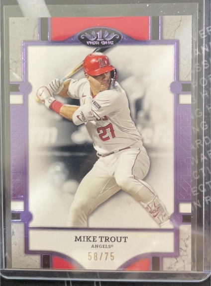 2024 Topps Tier One #58/75 Mike Trout — front