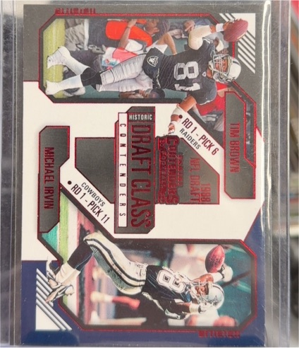 2024 Panini Contenders #10 Tim Brown / Michael Irvin Historic Draft Class — front