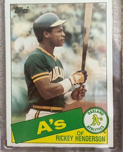 1985 Topps #115 Rickey Henderson — front