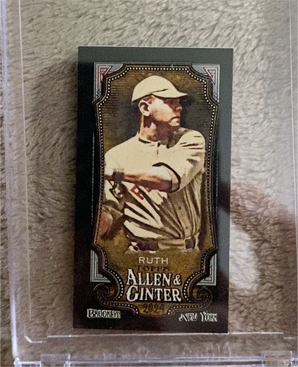2024 Topps Allen & Ginter #198 Babe Ruth Boston Red Sox A&G Back Mini — front