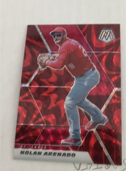 2021 Panini Mosaic Reactive Red Prizm #88 Nolan Arenado — front