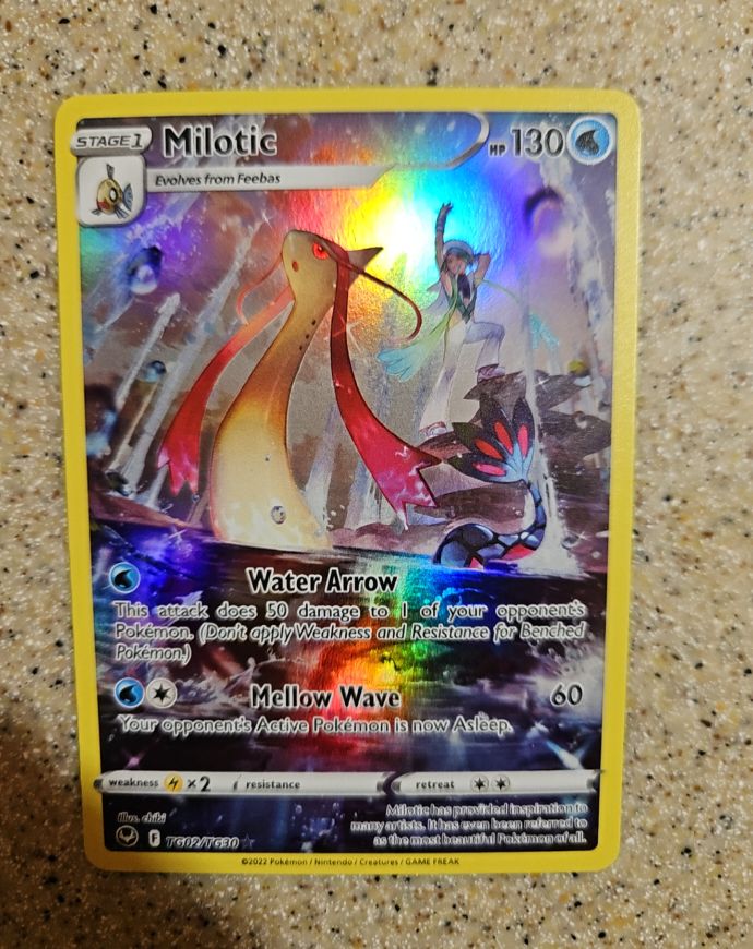 2022 Pokémon Silver Tempest Trainer Gallery #TG02 Milotic — front