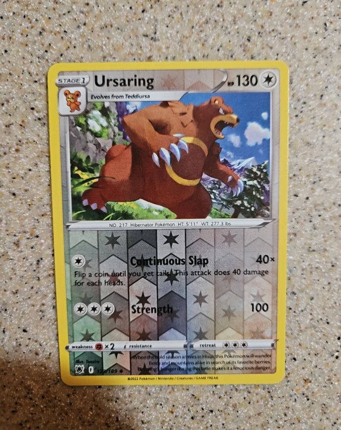 2022 Pokémon Astral Radiance #123 Ursaring — front