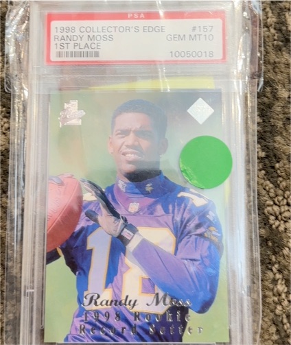 1998 Collector's Edge 1st Place #157 Randy Moss Rookie Record Setter — front