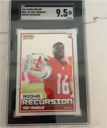 2024 Panini Instant #RREC-14 Troy Franklin Rookie Recursion — front