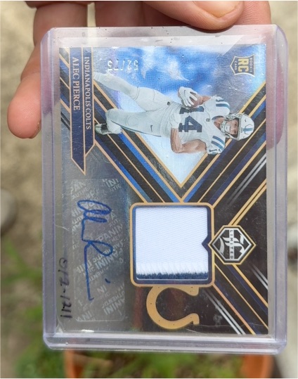 2022 Panini Limited #375 Alec Pierce Rookie Patch Auto — front