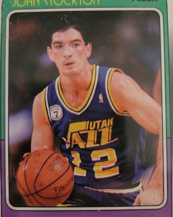 1988-89 Fleer #115 John Stockton — front