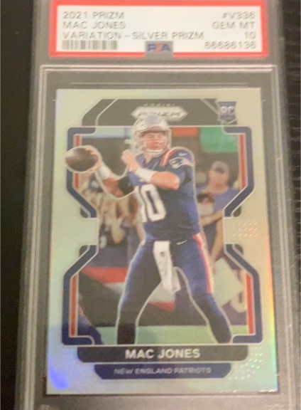 2021 Panini Prizm #V-336 Mac Jones Rookie Variation Silver Prizm — front
