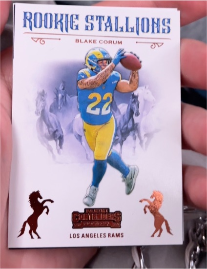 2024 Panini Contenders #21 Blake Corum Rookie Stallions — front