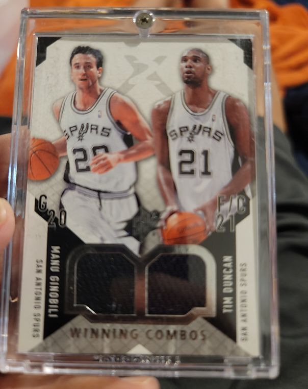 2004-05 Upper Deck SPx Winning Combos #WC-GD Manu Ginobili / Tim Duncan — front