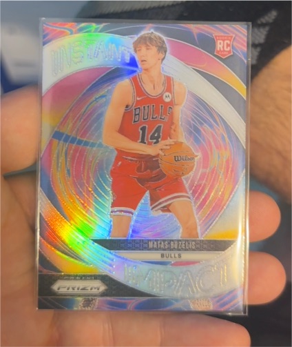 2024-25 Panini Prizm #14 Matas Buzelis Instant Impact Silver Prizm Rookie — front