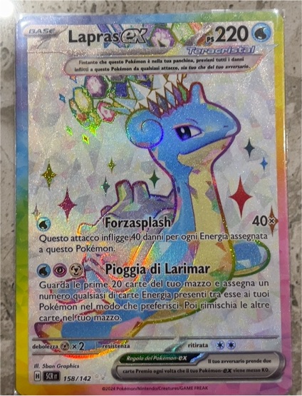2022 Pokémon Scarlet & Violet #158 Lapras ex — front