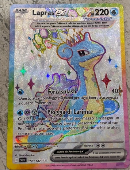 2024 Pokémon Scarlet & Violet Stellar Crown #158 Lapras EX — front