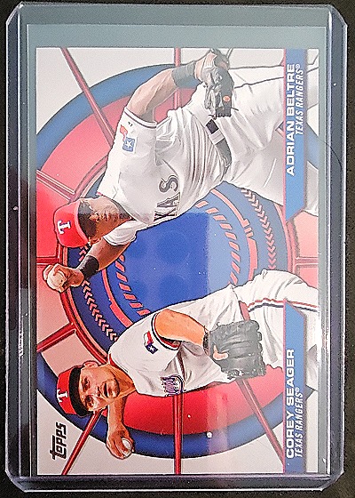 2025 Topps Series 2 Dynamic Duos #DD-10 Corey Seager Adrian Beltre — front