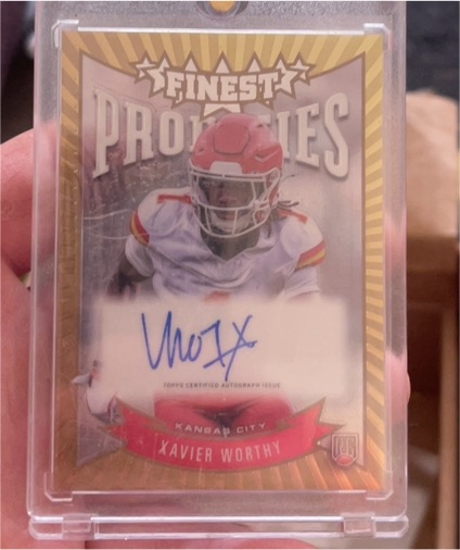 2024 Topps Finest Prodigies Autographs #P-XW Xavier Worthy — front