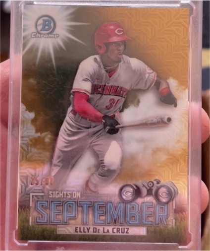 2023 Bowman Chrome Sights on September #SOS-7 Elly De La Cruz — front