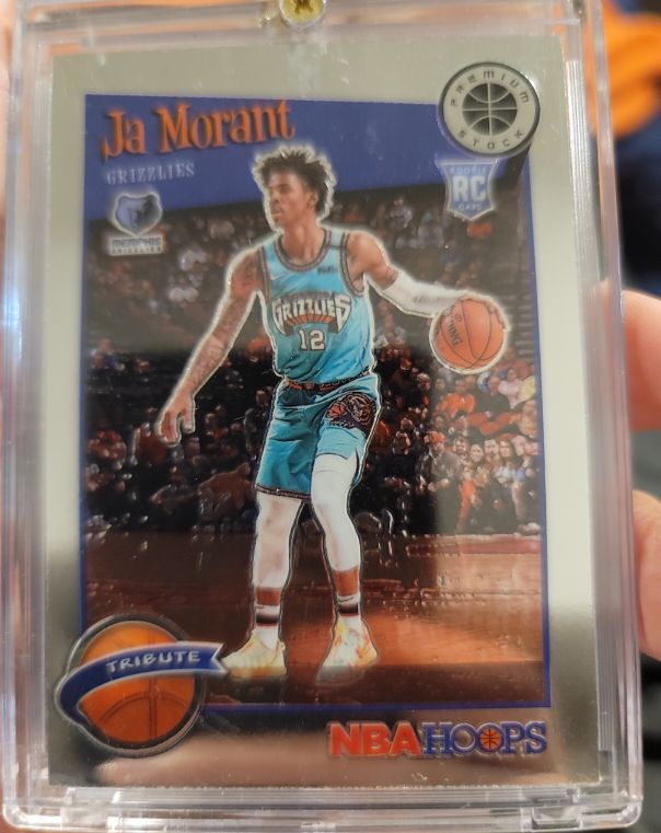 2019-20 Panini Hoops Premium Stock #297 Ja Morant Tribute Rookie — front