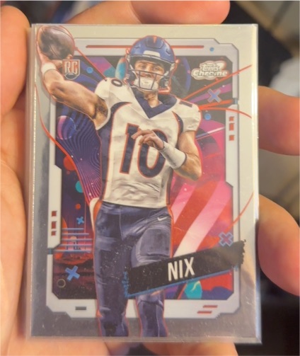 2024 Topps Chrome Cosmic #127 Bo Nix — front