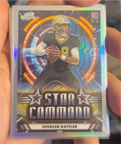 2024 Topps Chrome Cosmic Football #SC-19 Spencer Rattler Star Command — front