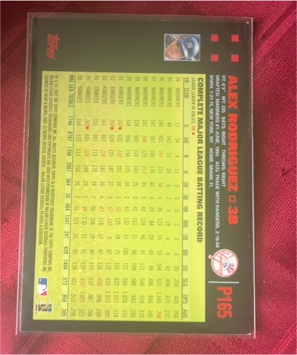 2007 Topps Update Red Back #P165 Alex Rodriguez — front