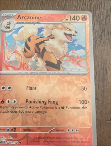 2023 Pokémon Scarlet & Violet Destined Rivals #028 Arcanine — front