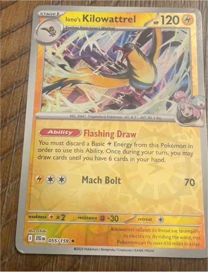 2025 Pokémon Scarlet & Violet Journey Together #055 Iono's Kilowattrel — front