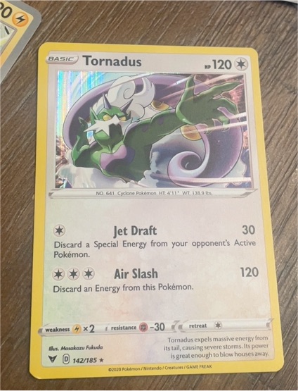 2020 Pokémon Vivid Voltage #142 Tornadus — front