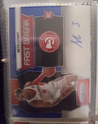 2023-24 Panini Prizm Fast Break Rookie Autograph #FBR-LUN Seth Lundy — front