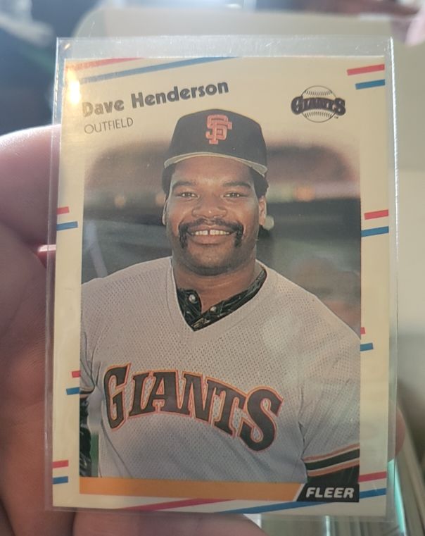 1988 Fleer #84 Dave Henderson — front