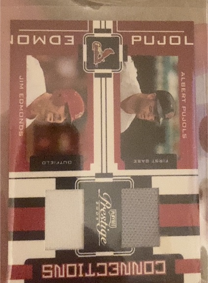 2005 Playoff Prestige Connections #C-3 Albert Pujols/Jim Edmonds — front