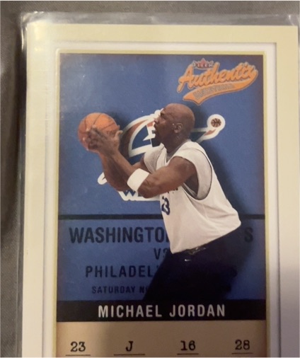 2001-02 Fleer Authentix #16 Michael Jordan — front