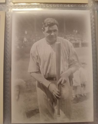 1921 Babe Ruth New York Yankees Press Photograph Promo Card — front