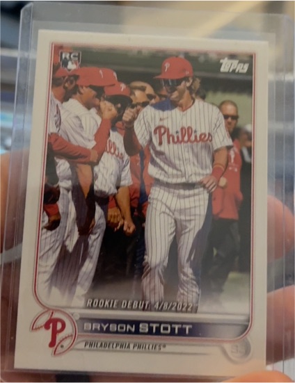2022 Topps Update #US255 Bryson Stott Rookie Debut Philadelphia Phillies — front