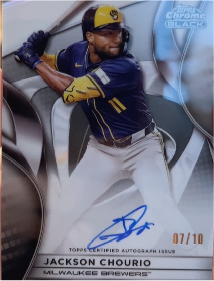 2024 Topps Chrome Black #CBA-JC Jackson Chourio — front