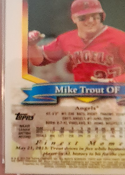 1990 Topps #110 Mike Trout — back