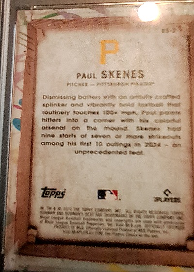 2023 Topps BGS-1 Paul Skenes — back