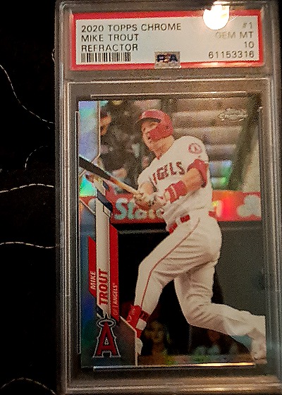 2020 Topps Chrome #1 Mike Trout Refractor — front