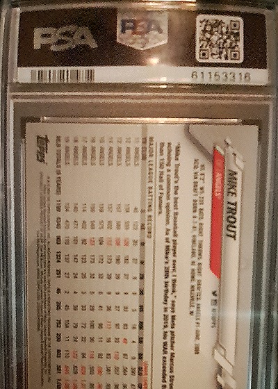2020 Topps Chrome #1 Mike Trout Refractor — back