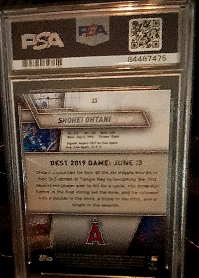 2019 Bowman's Best #33 Shohei Ohtani — back