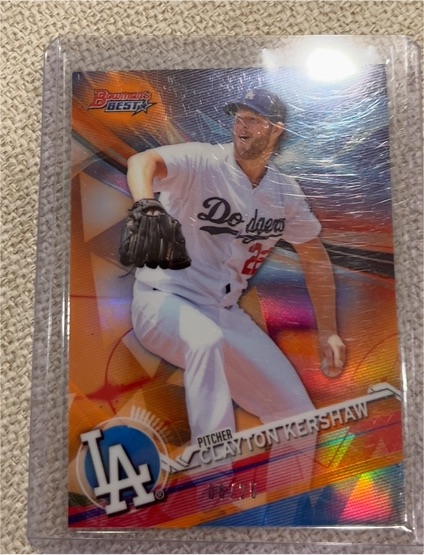 2017 Bowman's Best #7 Clayton Kershaw — front