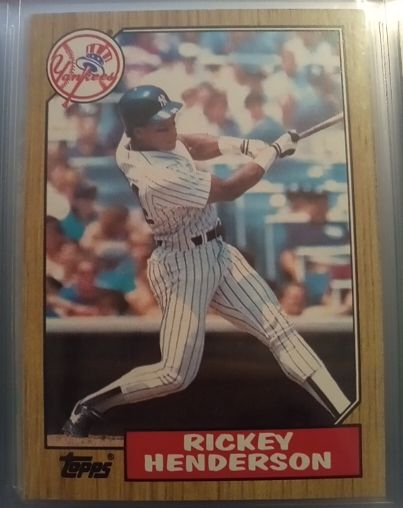 1987 Topps #735 Rickey Henderson — front