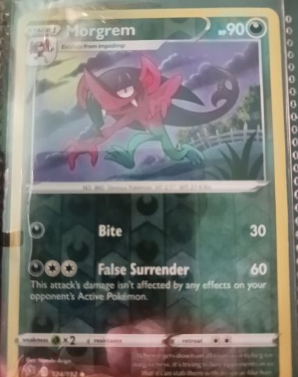 2020 Pokémon Sword & Shield Rebel Clash #124 Morgrem — front