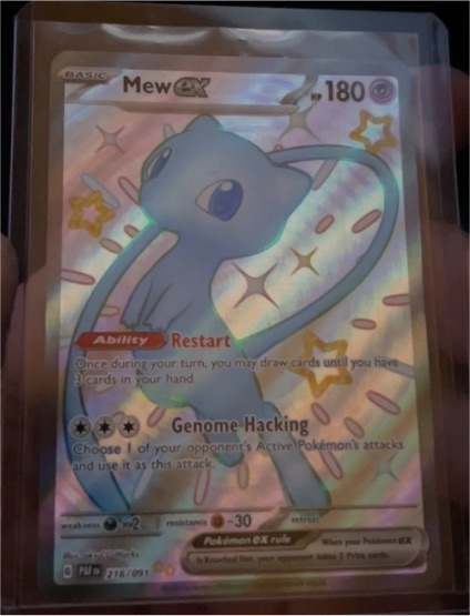 2023 Pokémon Scarlet & Violet Paldean Fates #216 Mew ex — front
