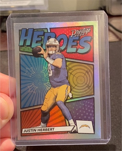 2022 Panini Prestige Heroes #H-3 Justin Herbert — front