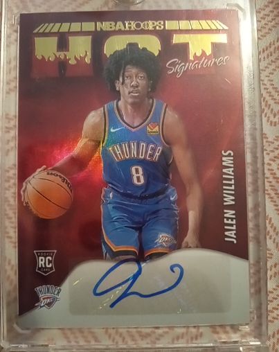 2022-23 Panini NBA Hoops Hot Signatures Rookies #HSR-JLW Jalen Williams — front