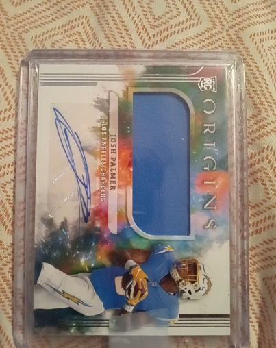 2021 Panini Origins #153 Josh Palmer Rookie Jumbo Jersey Autograph — front