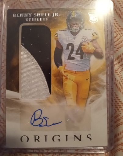 2019 Panini Origins #128 Benny Snell Jr Rookie Patch Auto — front
