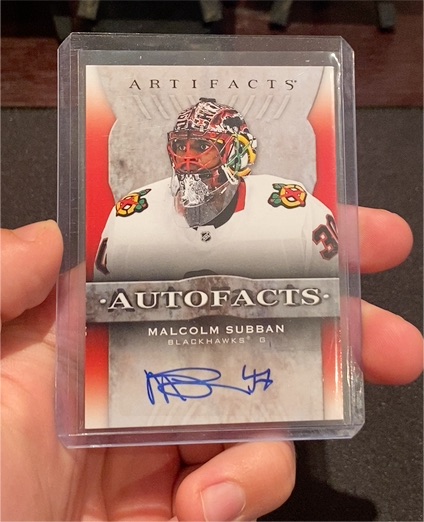 2021-22 Upper Deck Artifacts Autofacts #AF-SU Malcolm Subban — front
